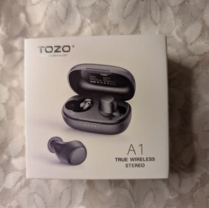 TOZO Black 32 HR A1 Water Resistant  Wireless Stereo Earbuds